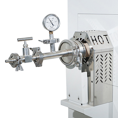 1400℃ Vacuum Atmosphere Tube Furnace detail - Quick and easy loading and unloading, the Airway connection method adopts the quick connection flange structure, and only one clamp can be used to complete the installation.